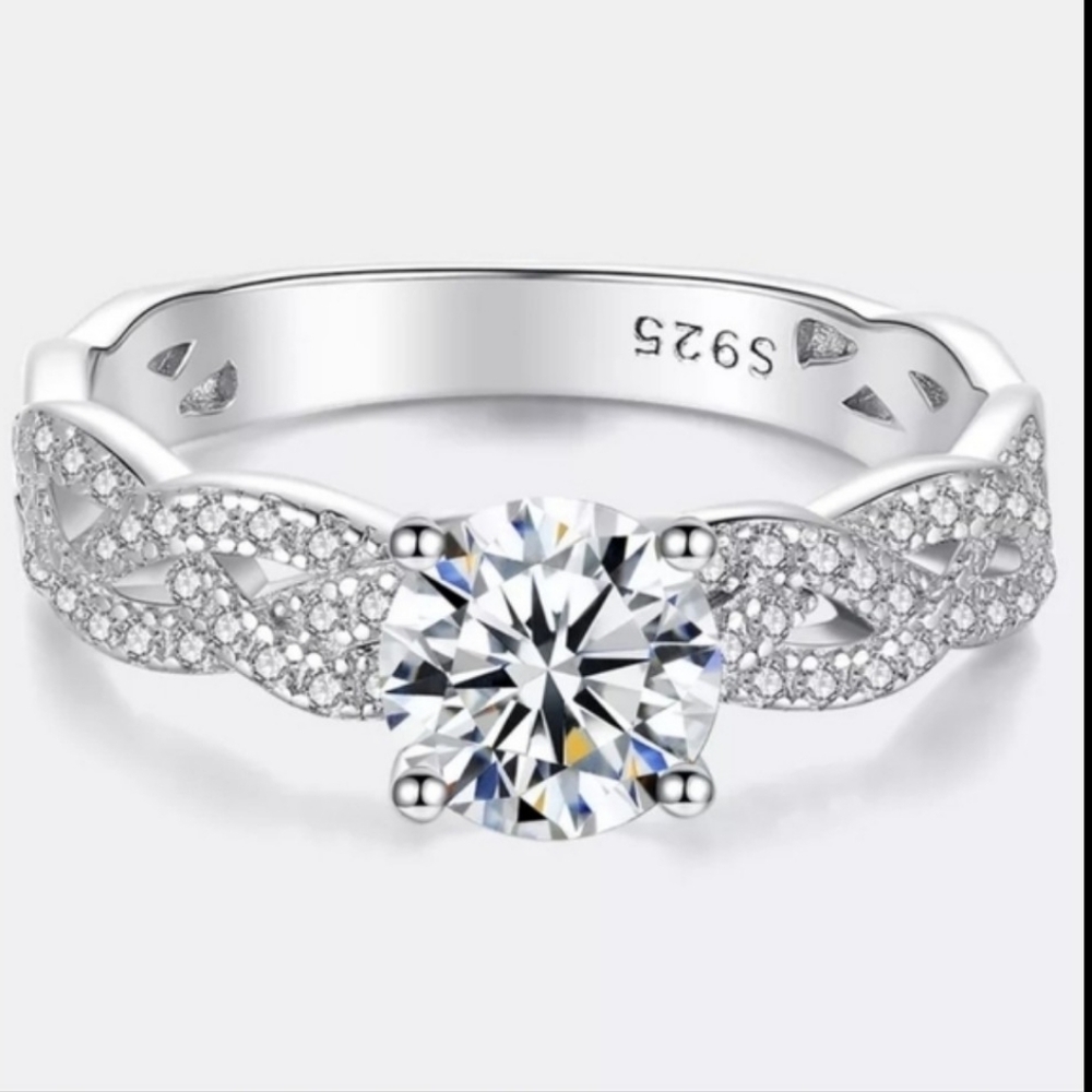 Real Moissanite Wedding Ring